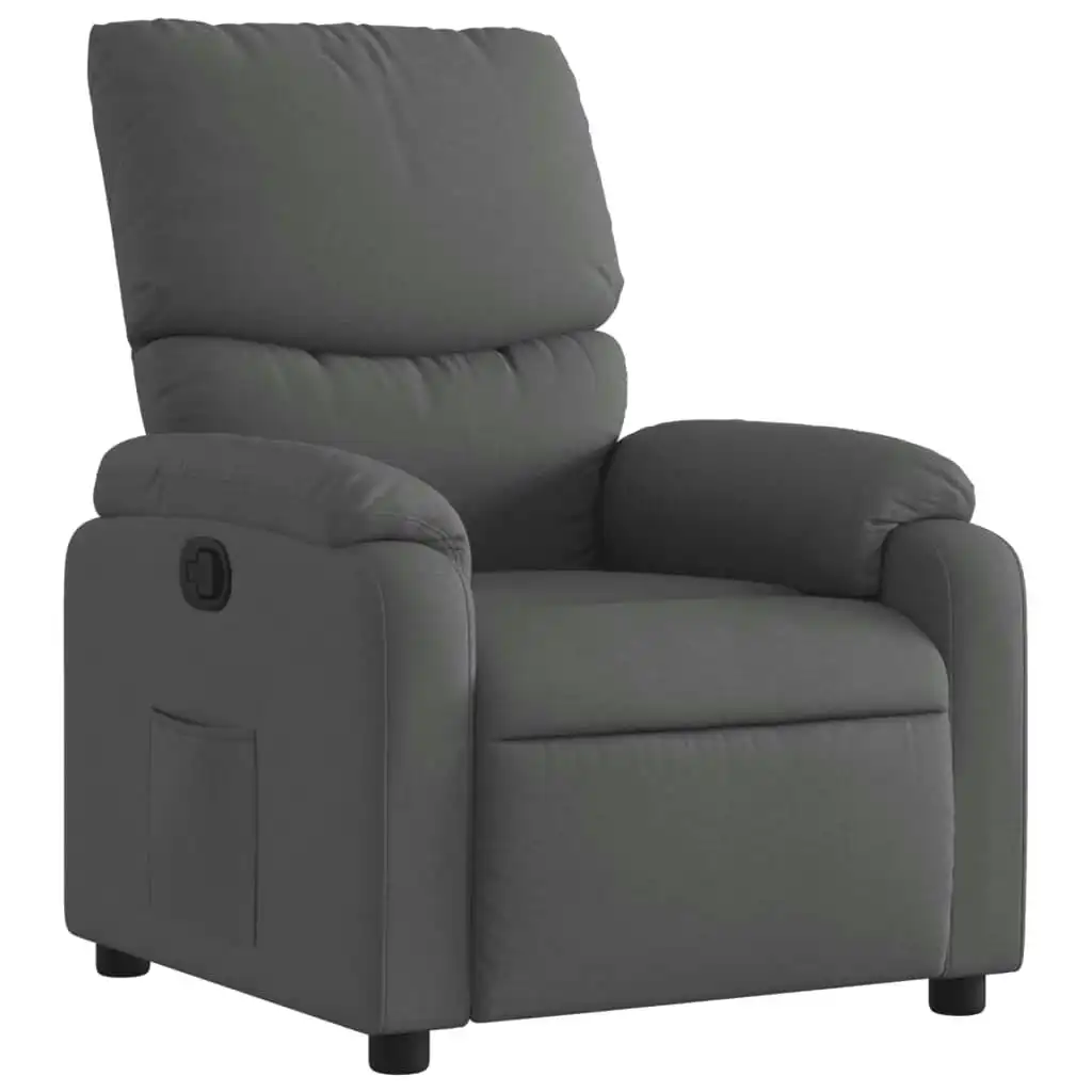 Recliner Chair Dark Grey Fabric 373411