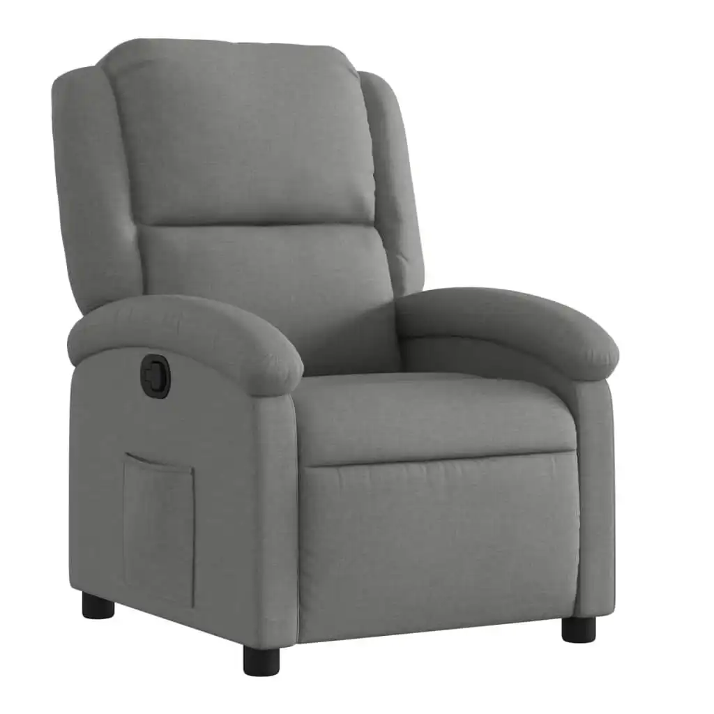 Recliner Chair Dark Grey Fabric 3205413