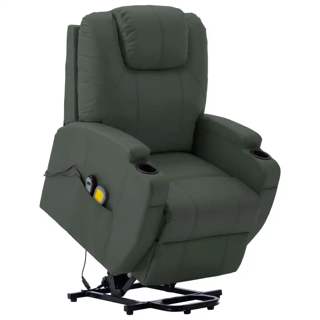 Stand up Massage Chair Anthracite Faux Leather 289760