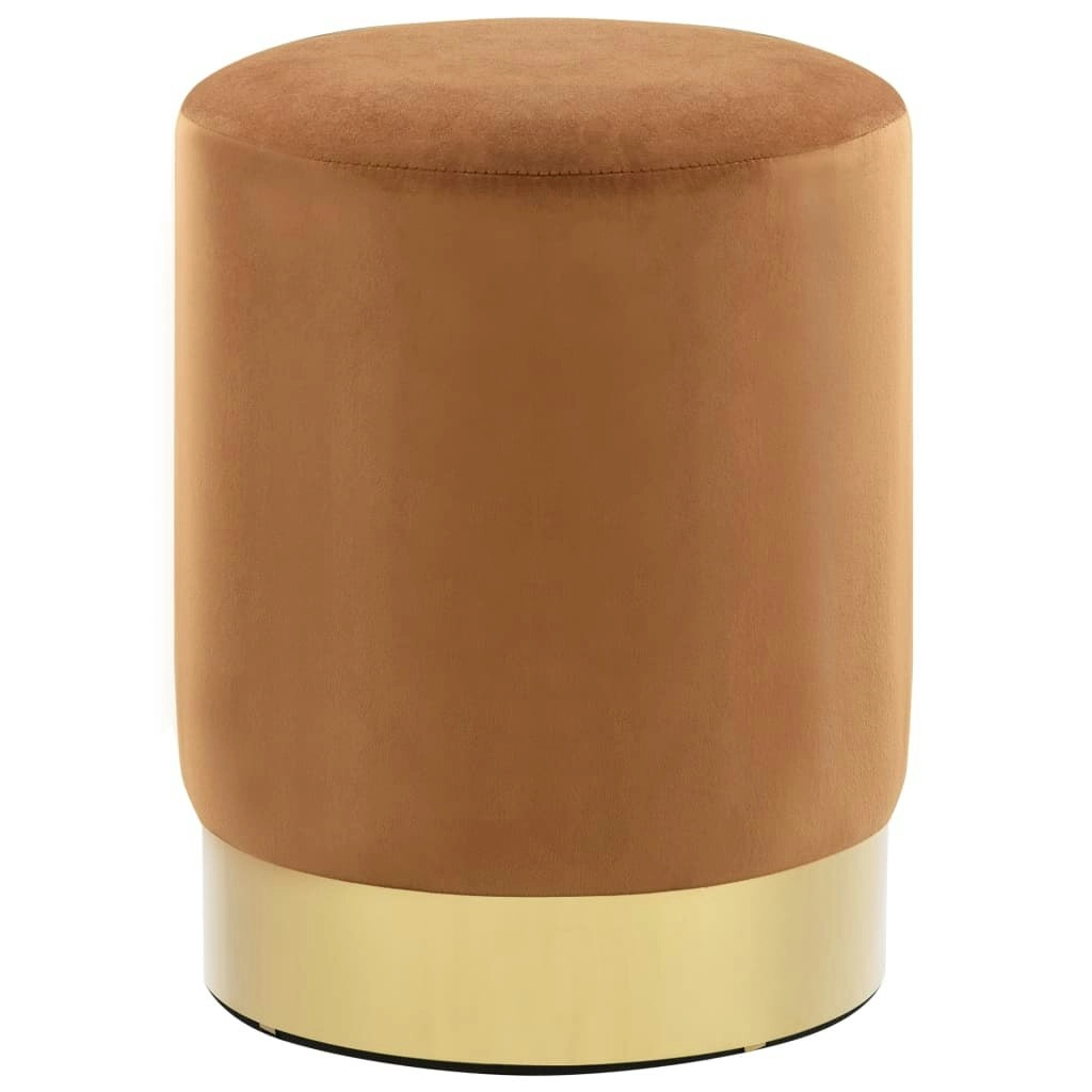 Stool Brown and Gold Velvet 249838