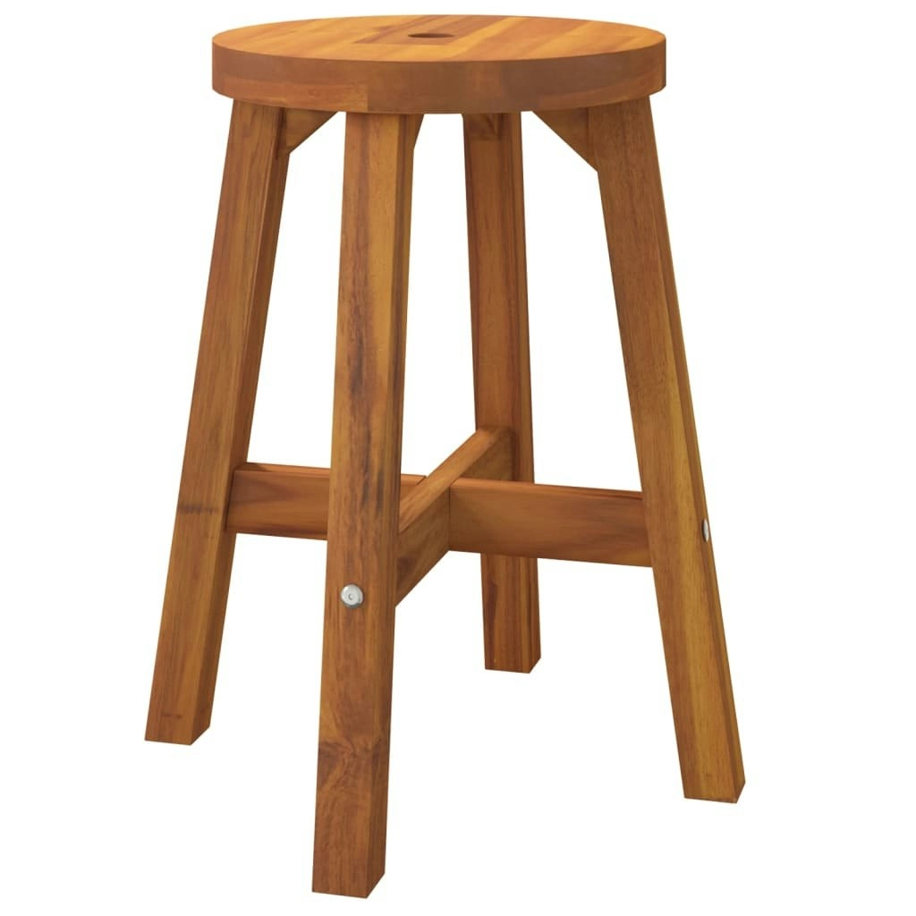 Stool Brown 38x38x45 cm Round Solid Wood Acacia 153331