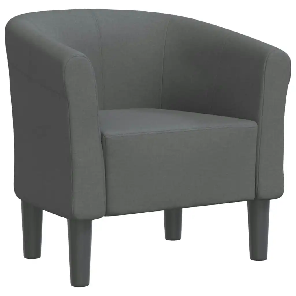 Tub Chair Dark Grey Fabric 356430