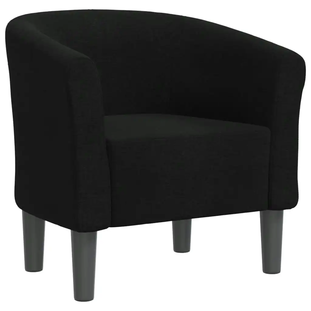 Tub Chair Black Fabric 356432