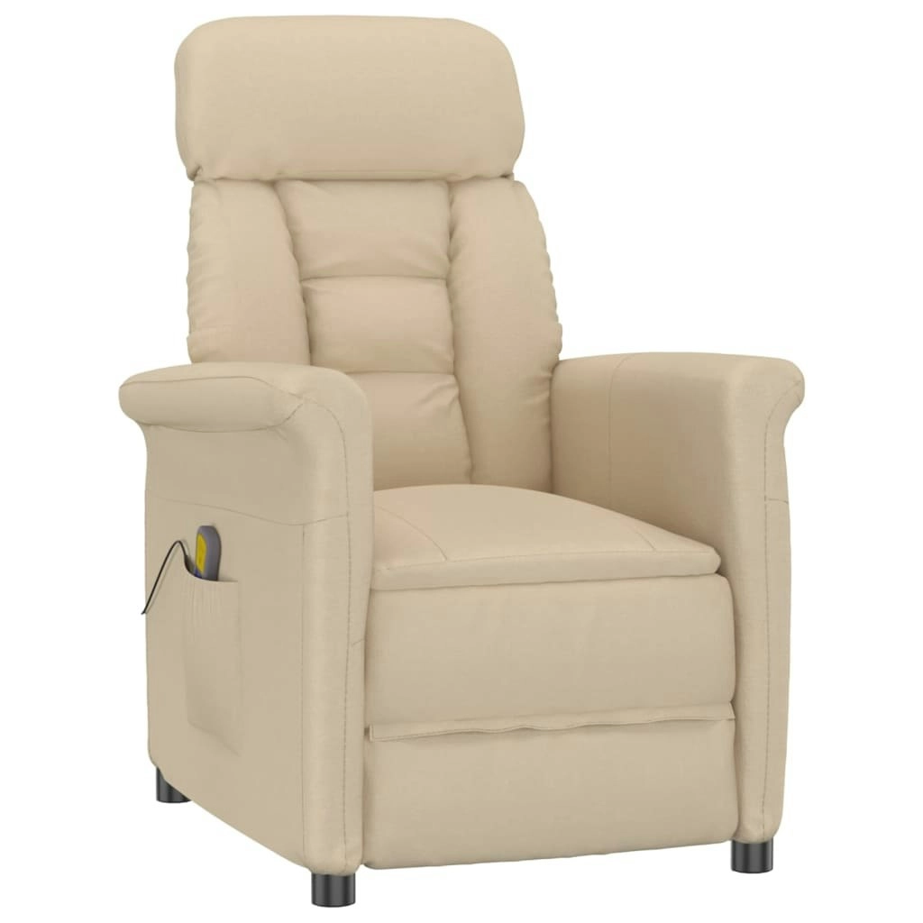 Massage Chair Cream Faux Suede Leather 289775