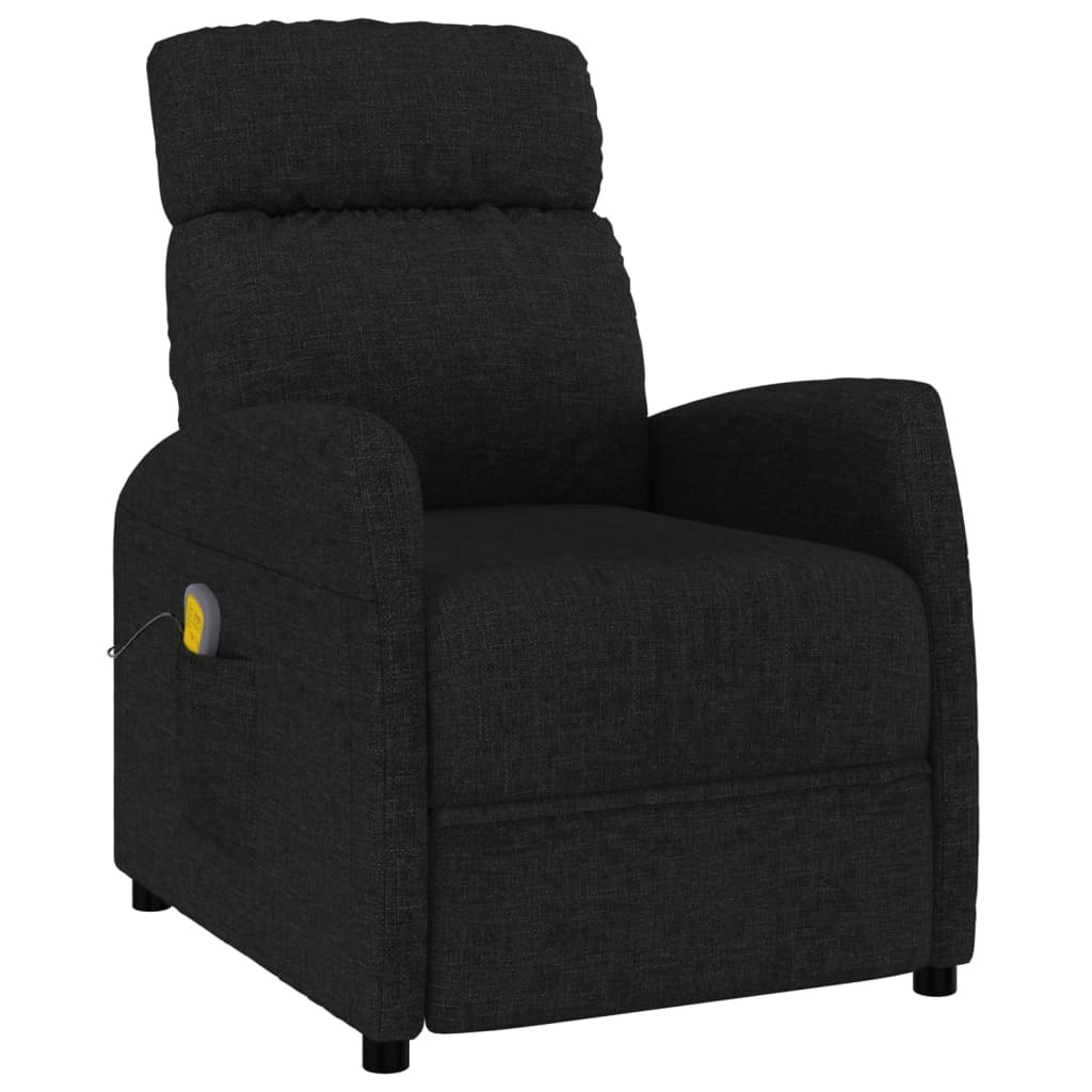 Massage Chair Black Fabric 348339