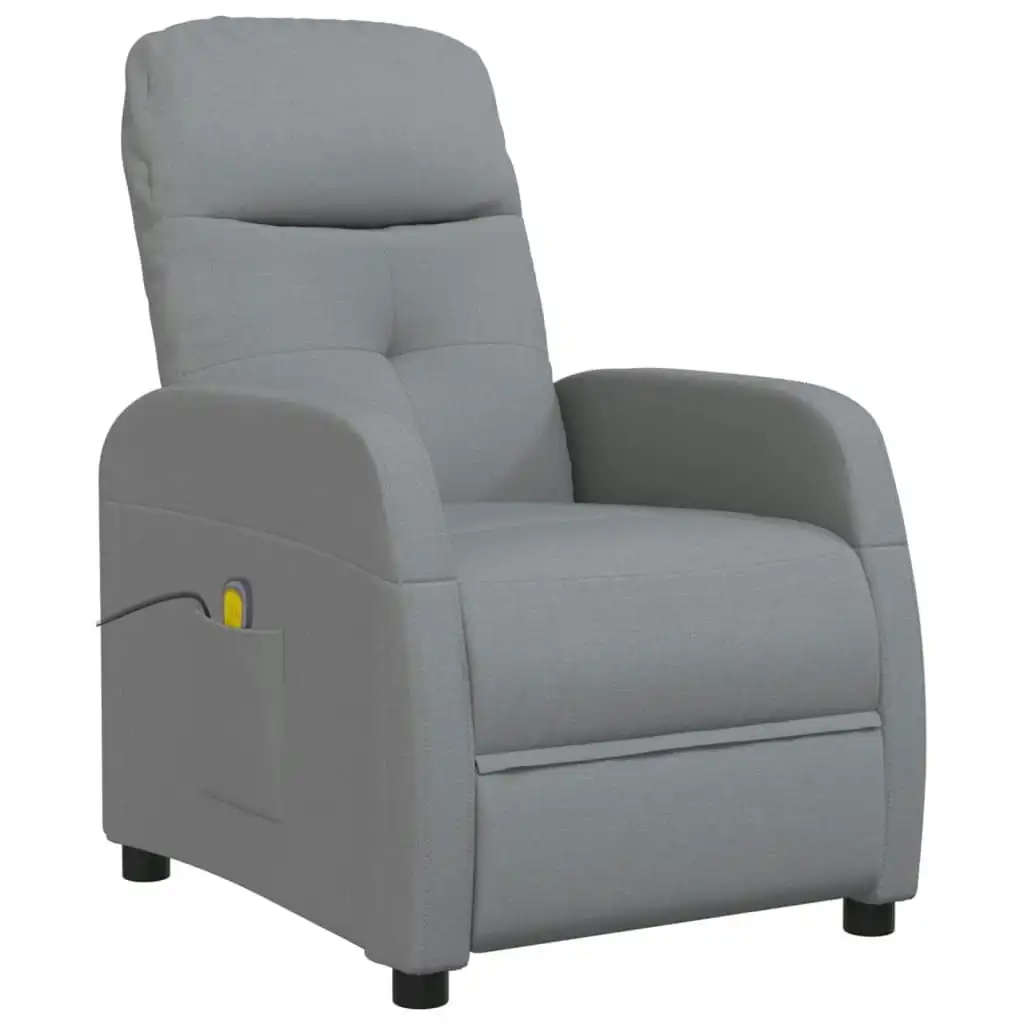 Massage Chair Light Grey Fabric 289826