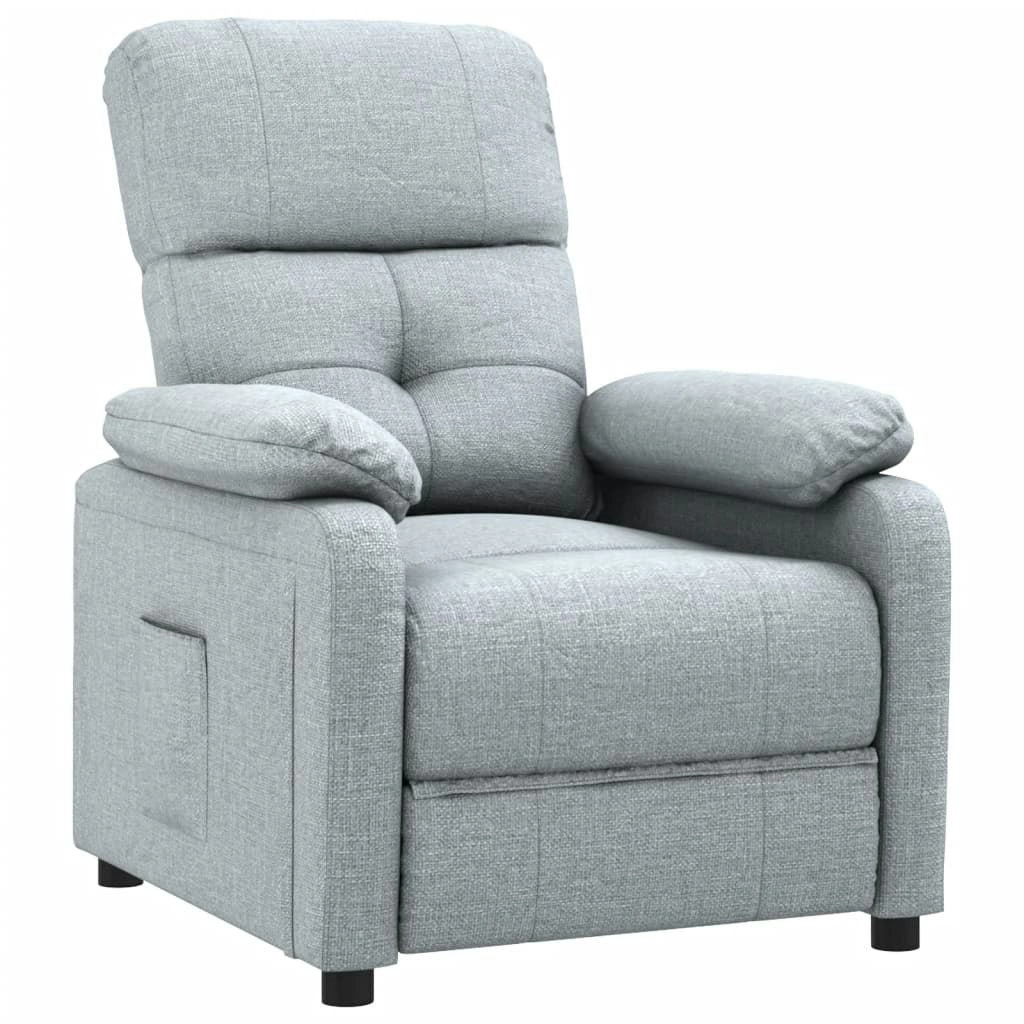 Recliner Chair Light Grey Fabric 348275