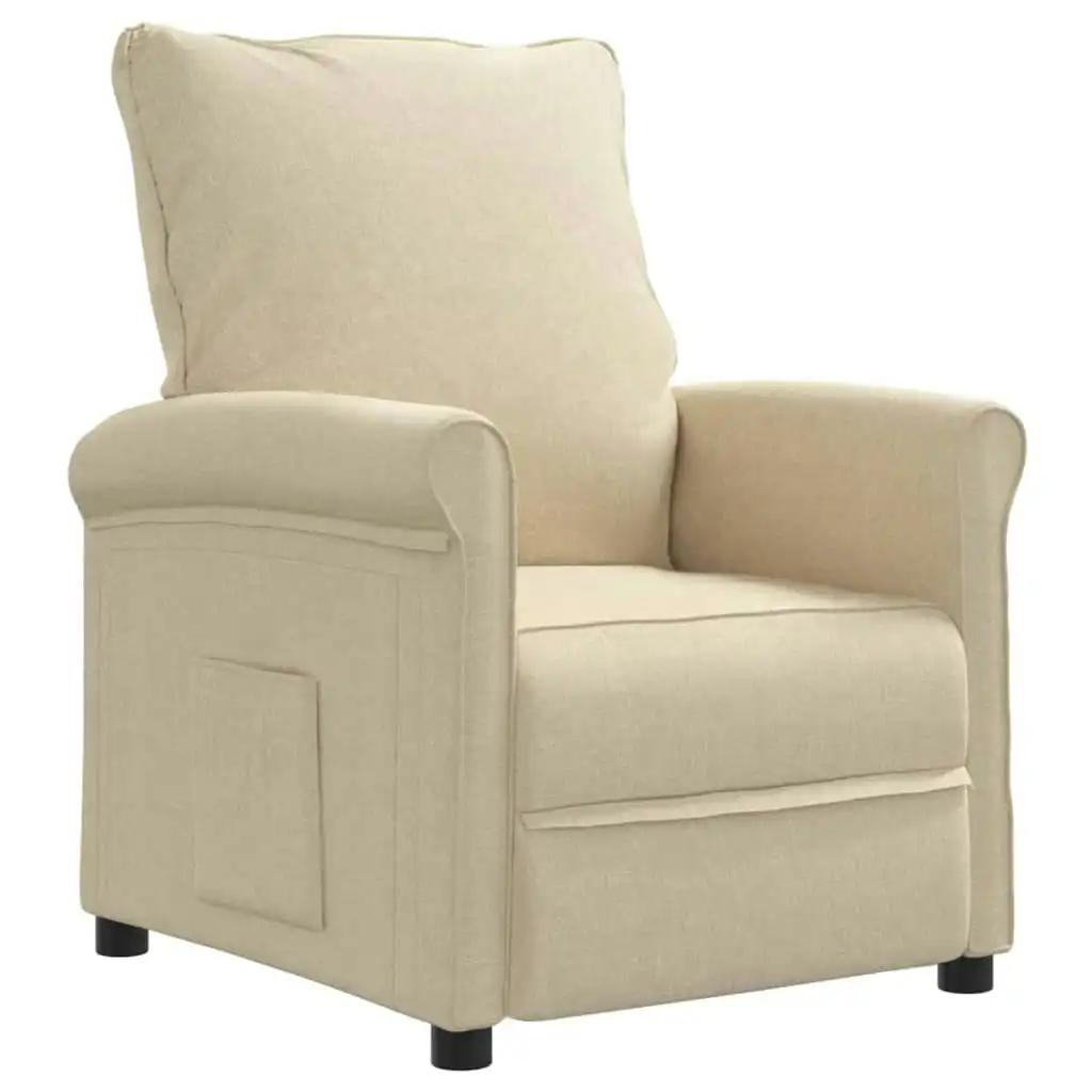 Recliner Chair Cream Fabric 342747