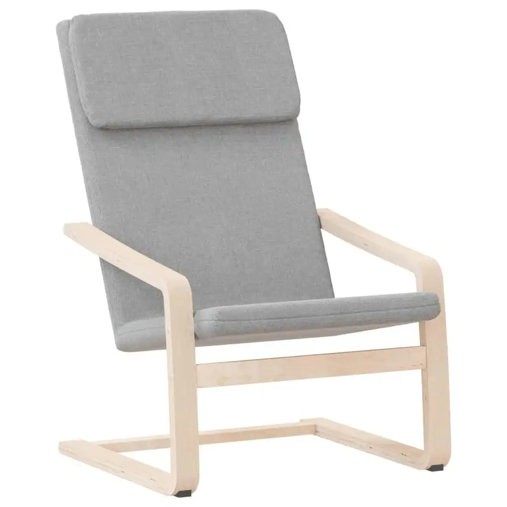 Relaxing Chair Light Grey Fabric 351051