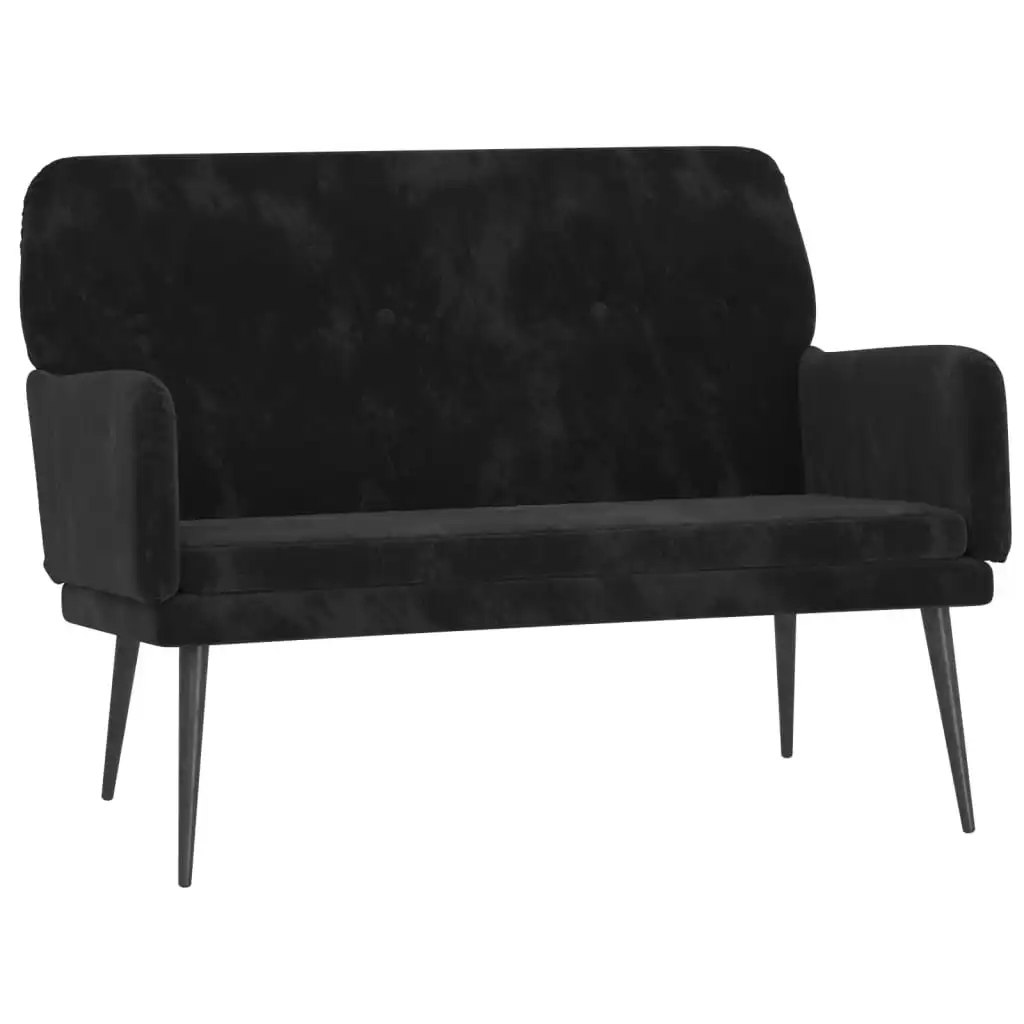 Bench Black 108x79x79 cm Velvet 351419