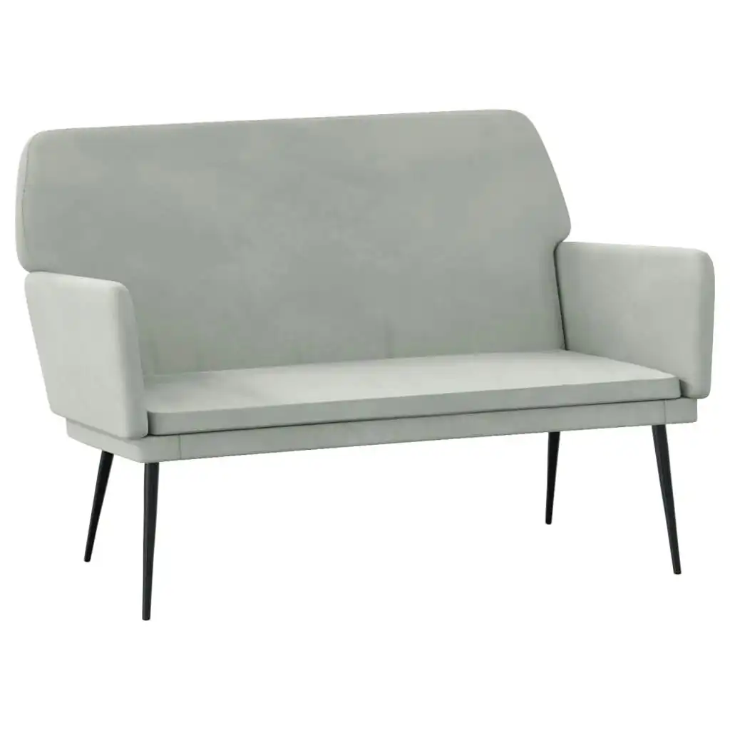 Bench Light Grey 108x79x79 cm Velvet 351382