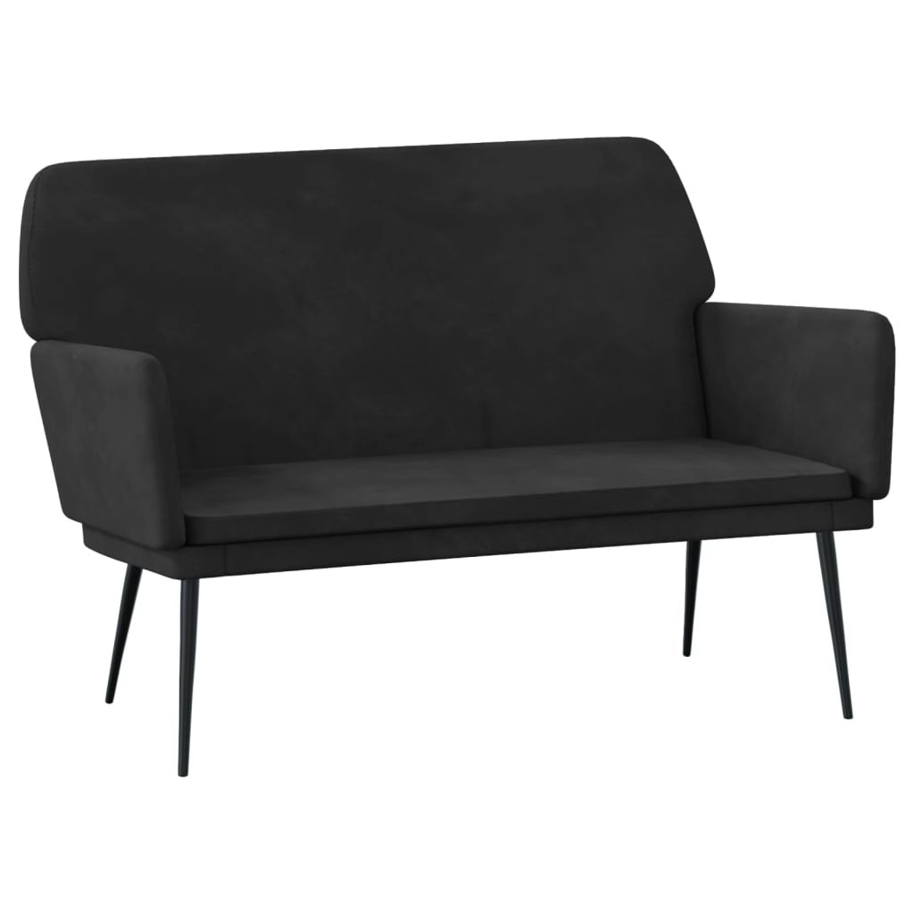 Bench Black 108x79x79 cm Velvet 351387