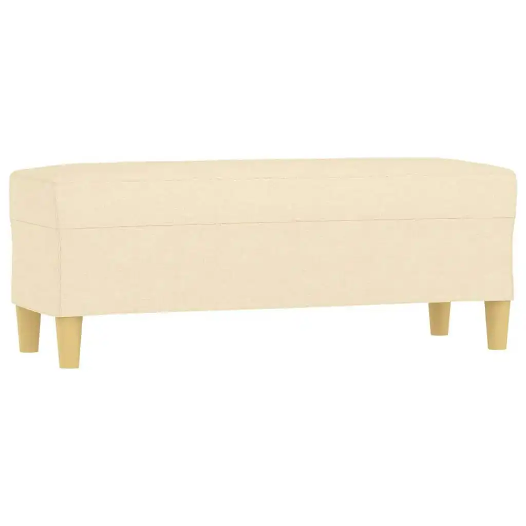 Bench Cream 100x35x41 cm Fabric 349377