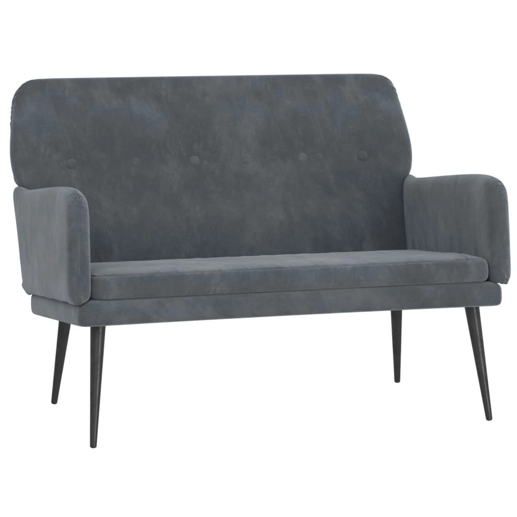 Bench Dark Grey 108x79x79 cm Velvet 351415