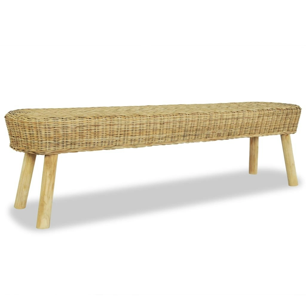 Hall Bench 160x35x45 cm Natural Rattan 244580