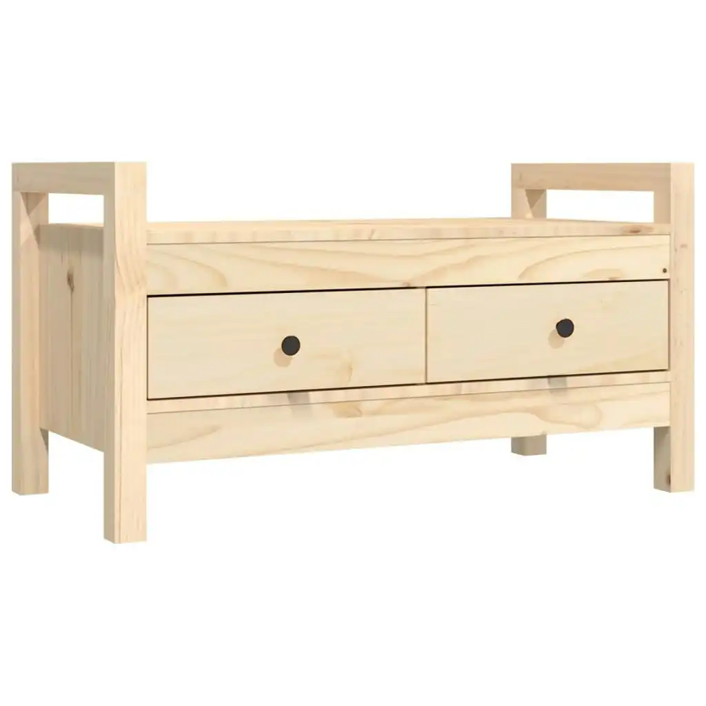 Hall Bench 80x40x43 cm Solid Wood Pine 821784