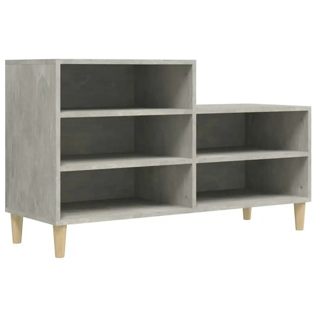 Shoe Cabinet Concrete Grey 102x36x60 cm Engineered Wood 819728