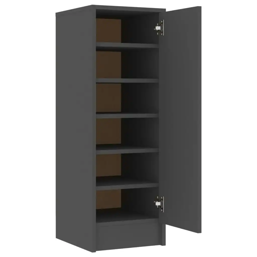 Shoe Cabinet Grey 32x35x92 cm Engineered Wood 808974