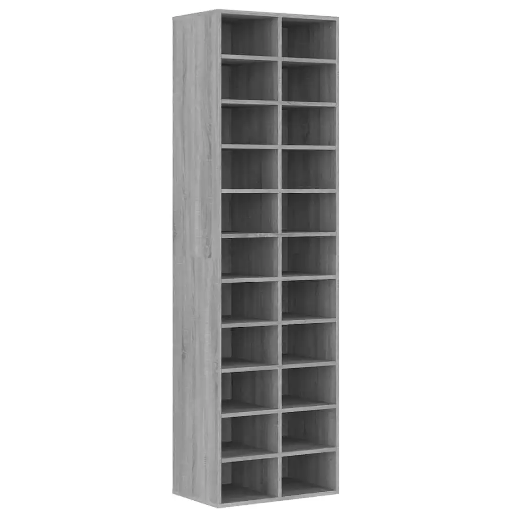 Shoe Cabinet Grey Sonoma 54x34x183 cm Engineered Wood 815301