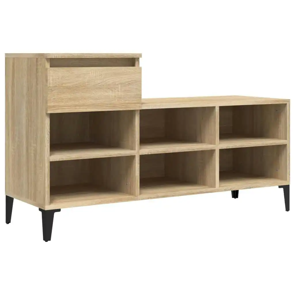 Shoe Cabinet Sonoma Oak 102x36x60 cm Engineered Wood 821215