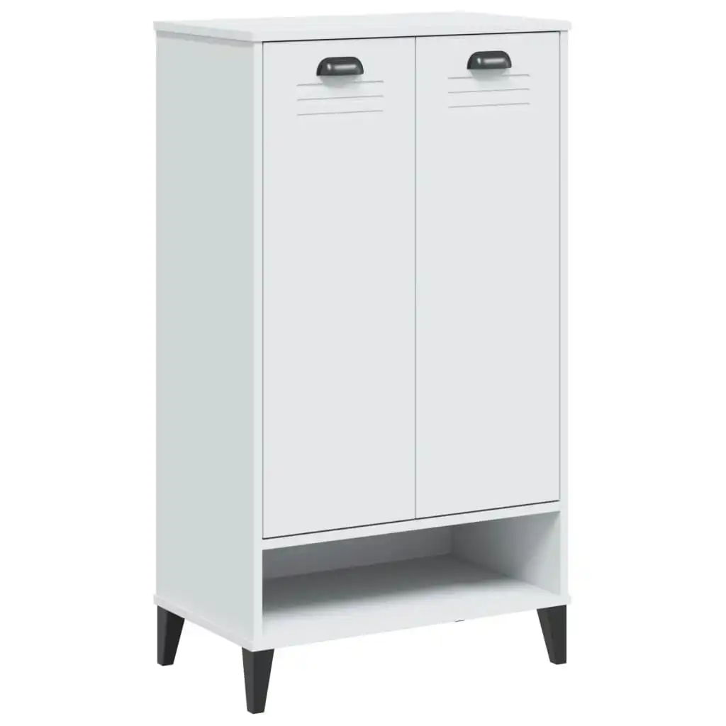 Shoe Cabinet VIKEN White Solid Wood Pine 374923