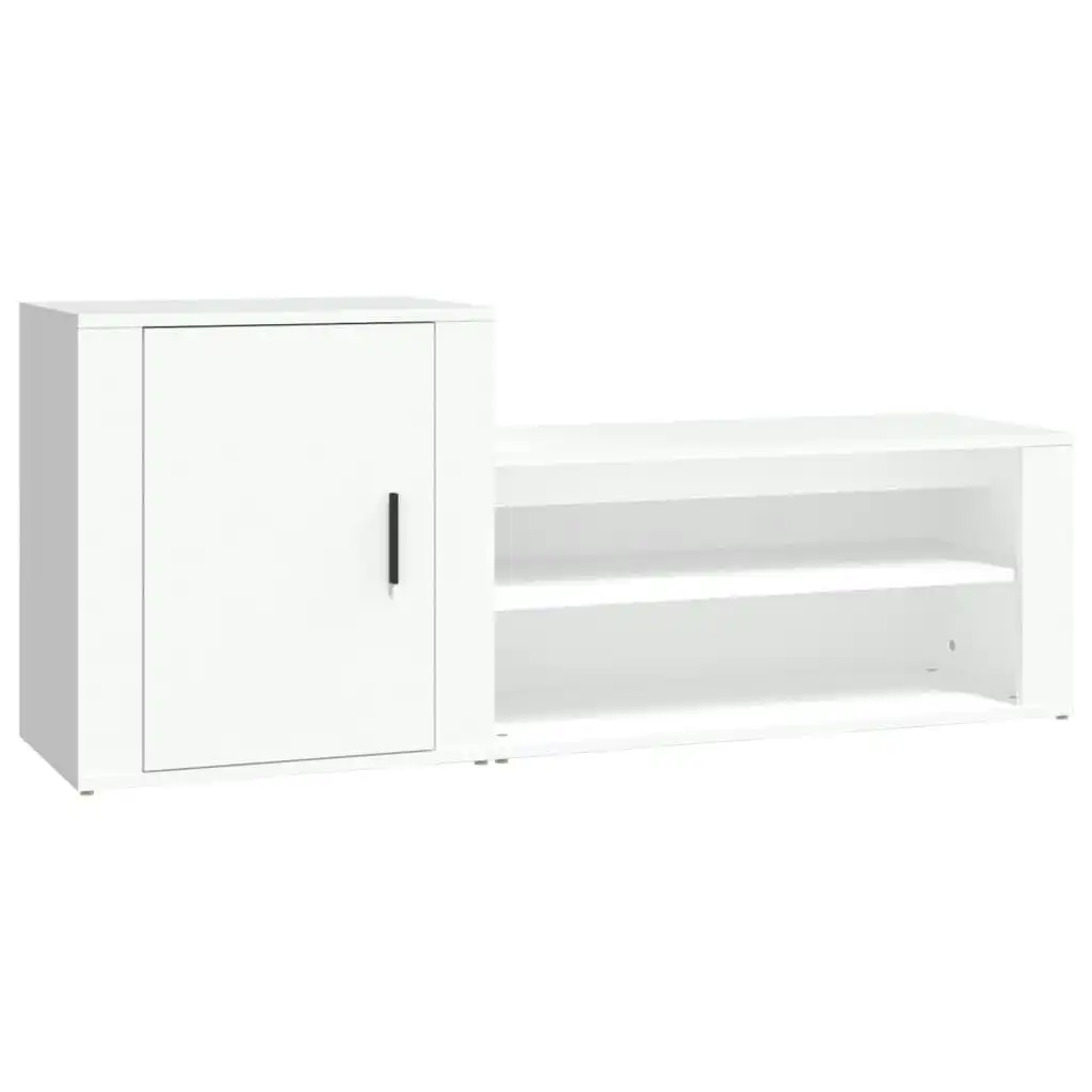 Shoe Cabinet White 130x35x54 cm Engineered Wood 816744