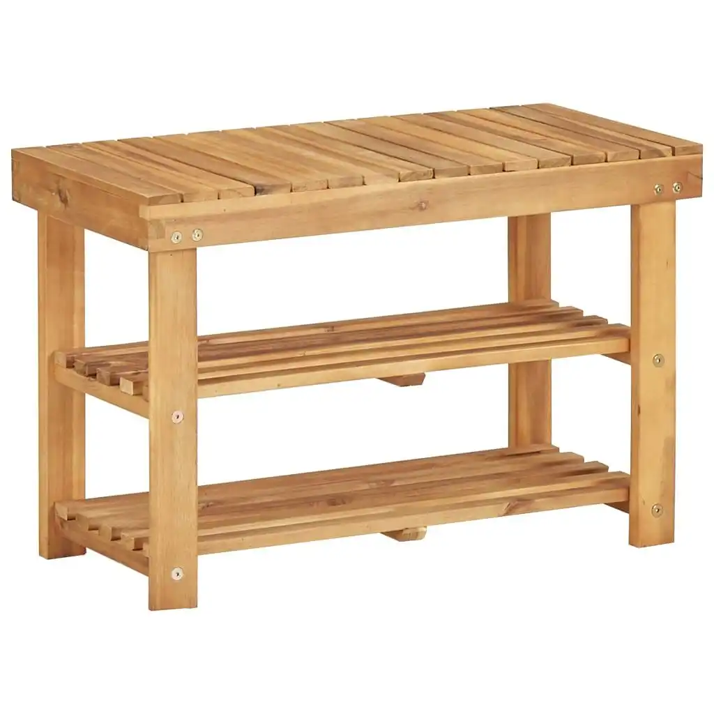 Shoe Rack 70x32x46 cm Solid Acacia Wood 45930