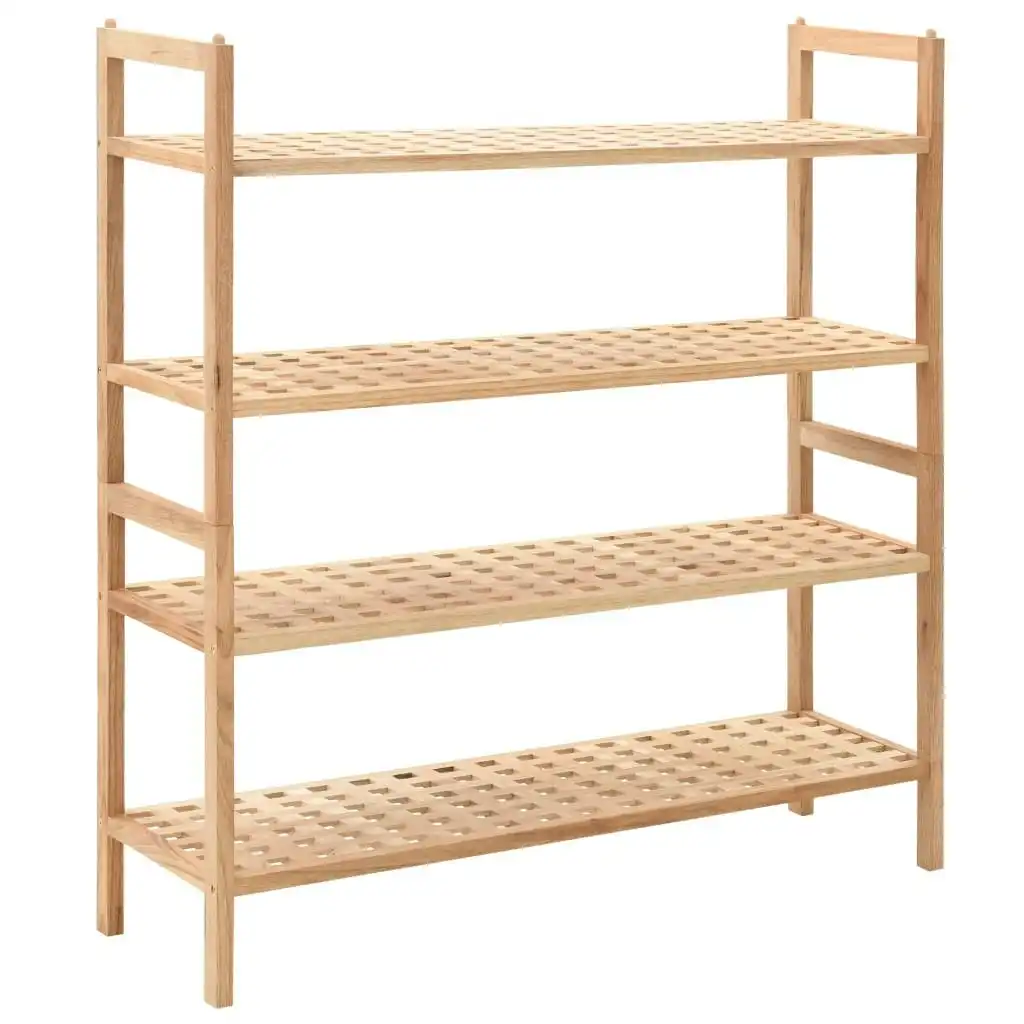 Shoe Rack Solid Walnut Wood 69x26x81 cm 247103