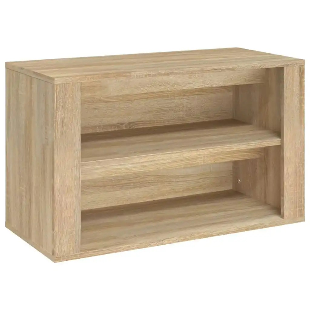 Shoe Rack Sonoma Oak 75x35x45 cm Engineered Wood 816899