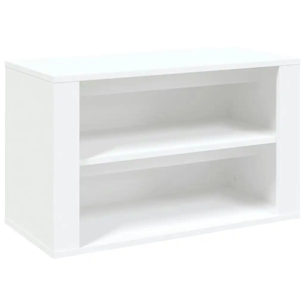 Shoe Rack White 75x35x45 cm Engineered Wood 816896