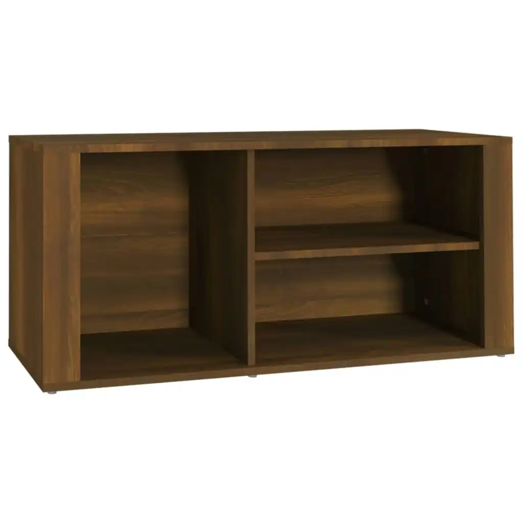 Shoe Cabinet Brown Oak 100x35x45 cm Engineered Wood 816927