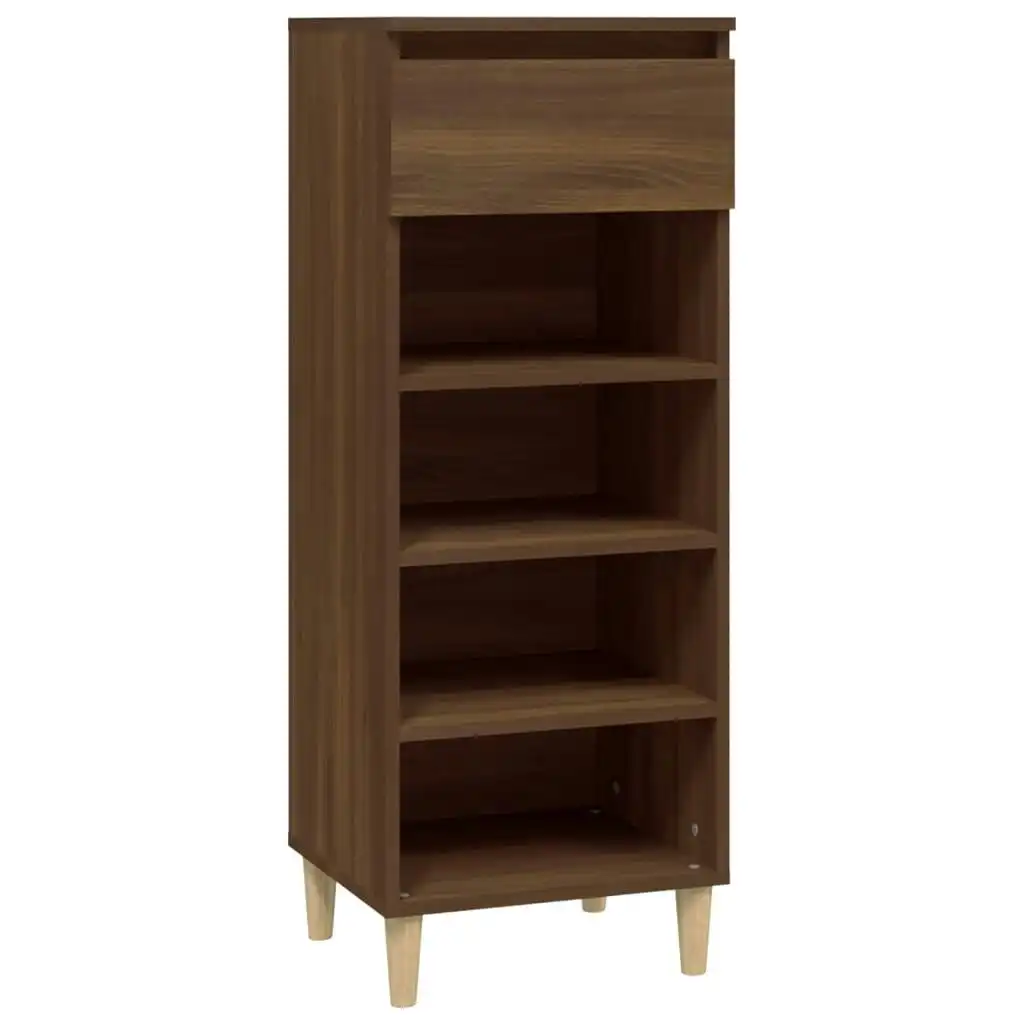 Shoe Cabinet Brown Oak 40x36x105 cm Engineered Wood 819779