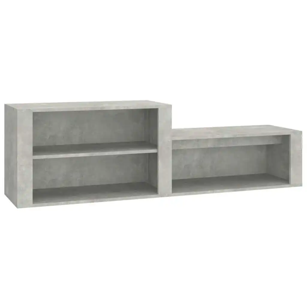 Shoe Cabinet Concrete Grey 150x35x45 cm Engineered Wood 816916