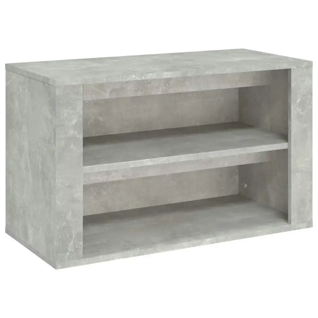 Shoe Rack Concrete Grey 75x35x45 cm Engineered Wood 816900