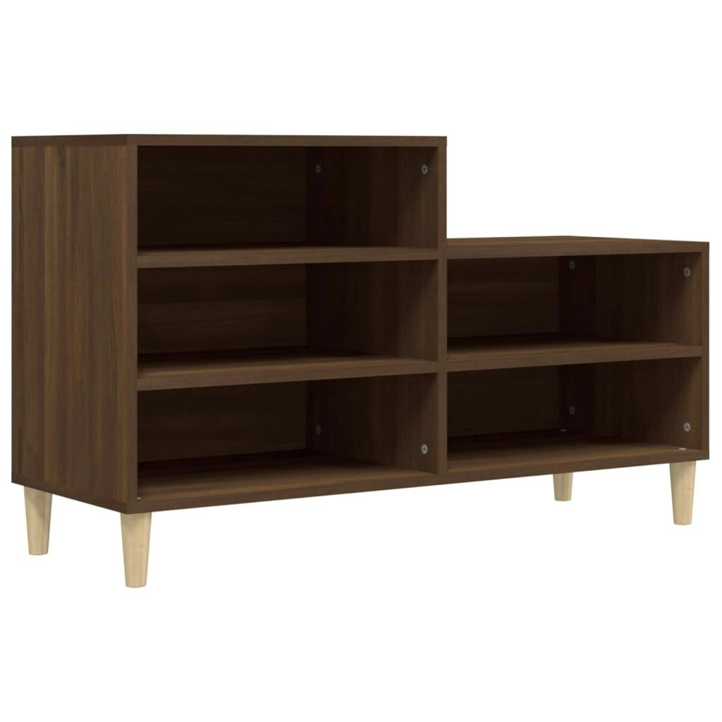 Shoe Cabinet Brown Oak 102x36x60 cm Engineered Wood 819731