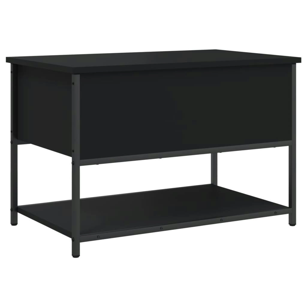 Storage Bench Black 70x42.5x47 cm Engineered Wood 839018