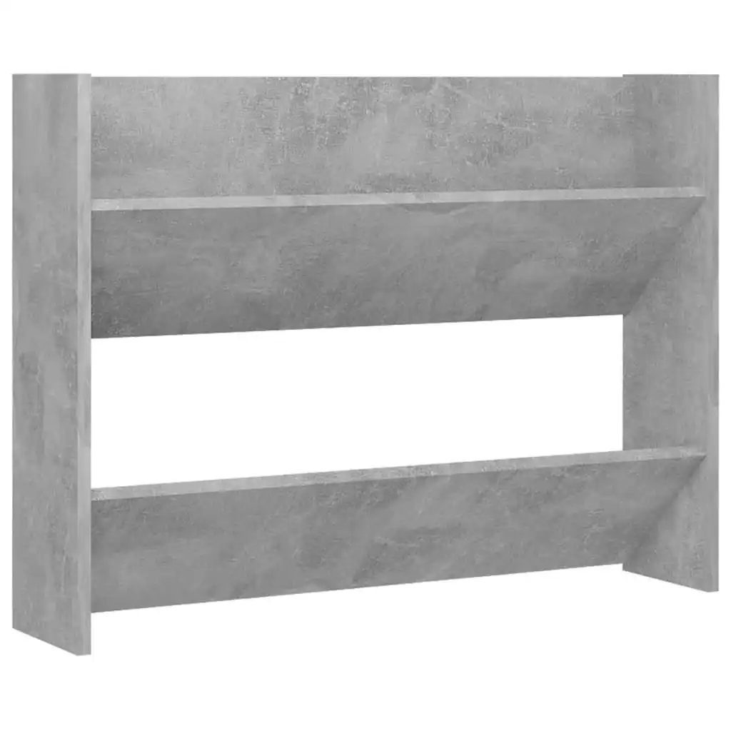 Wall Shoe Cabinet Concrete Grey 80x18x60 cm Engineered Wood 806749