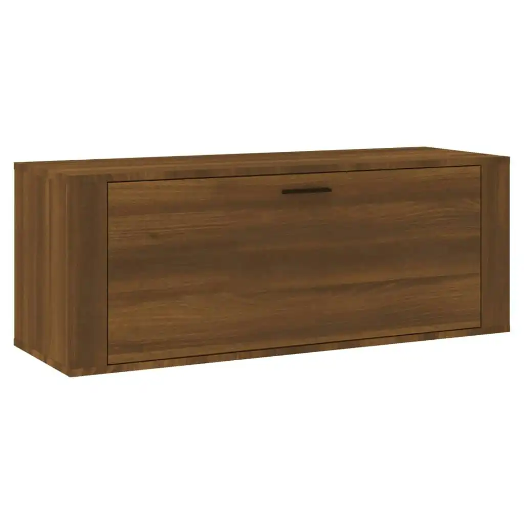 Wall Shoe Cabinet Brown Oak 100x35x38 cm Engineered Wood 821027