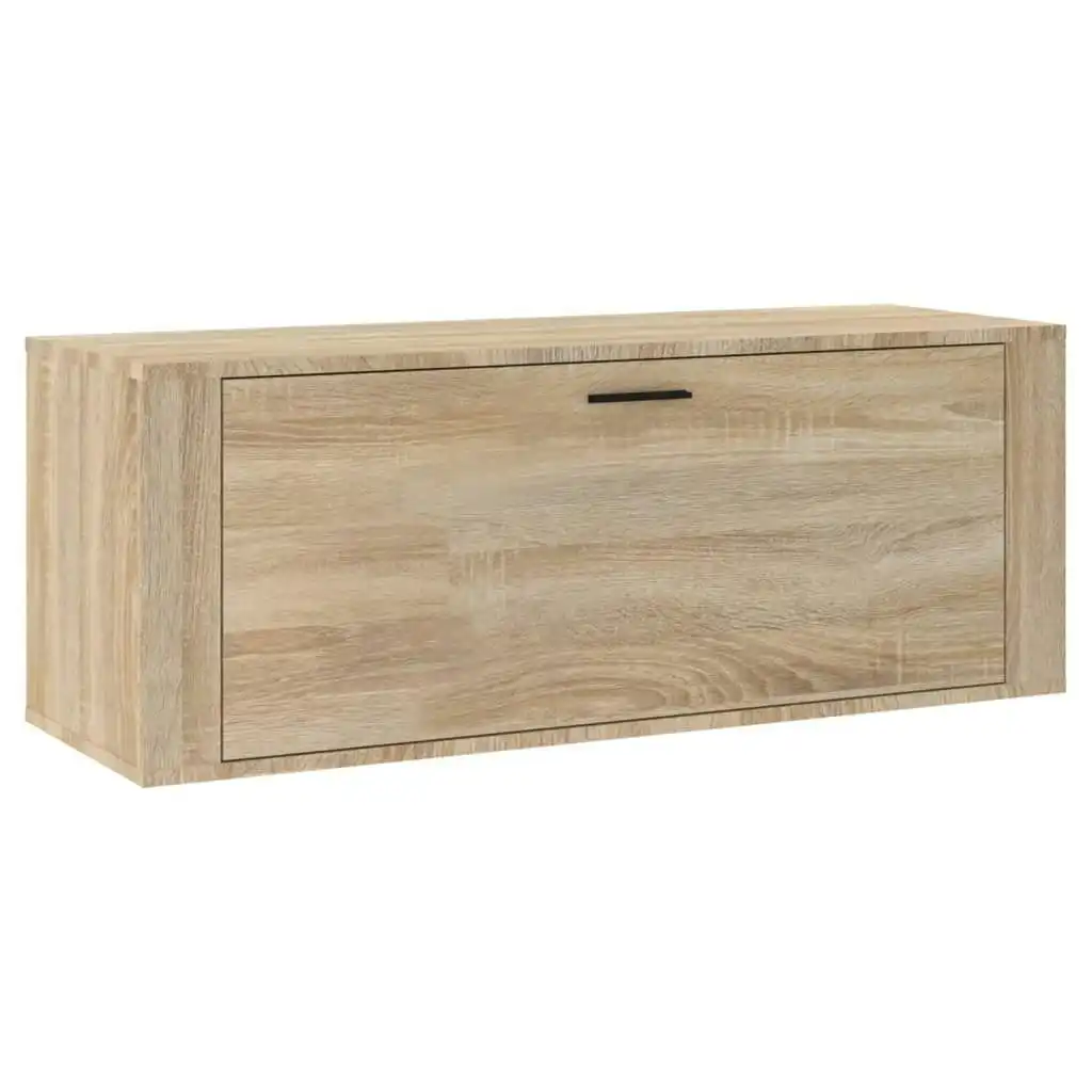 Wall Shoe Cabinet Sonoma Oak 100x35x38 cm Engineered Wood 821023