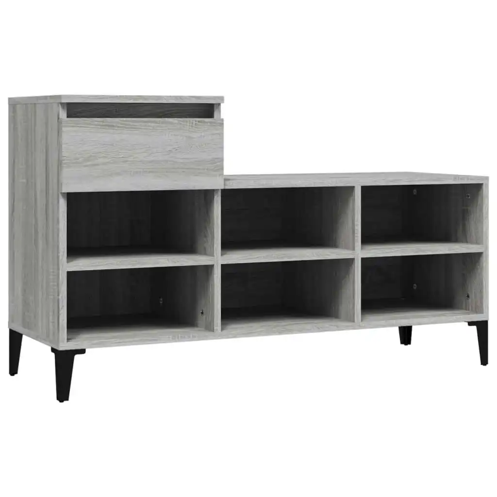 Shoe Cabinet Grey Sonoma 102x36x60 cm Engineered Wood 821218