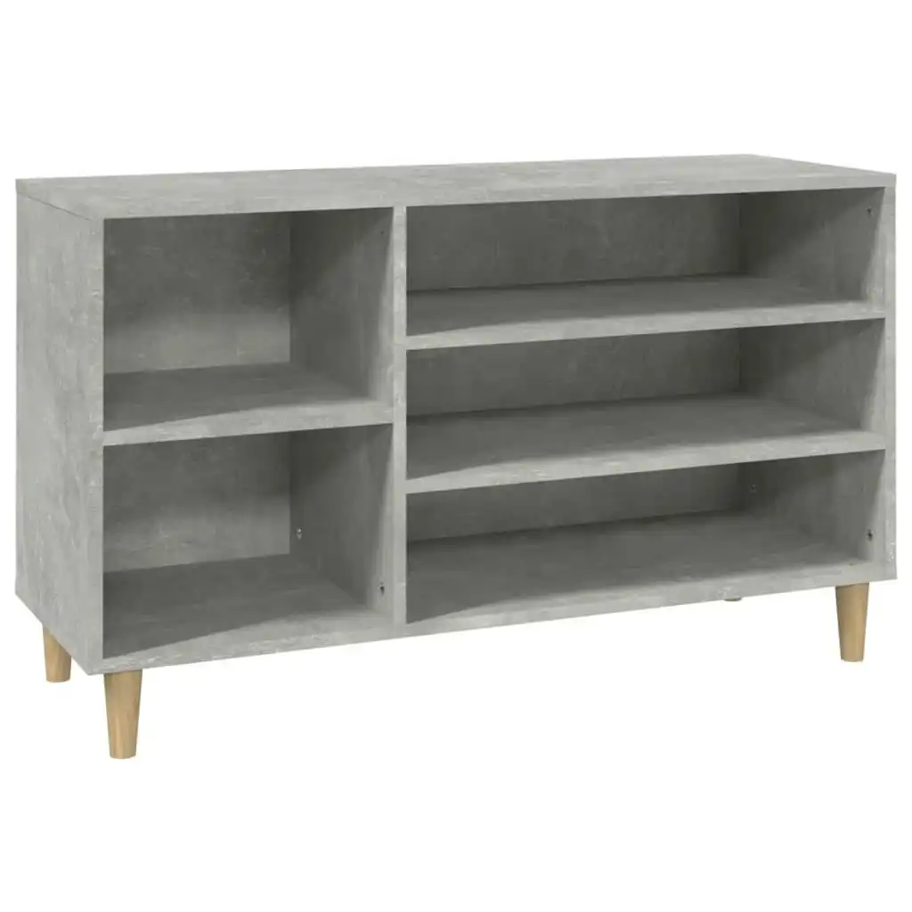 Shoe Cabinet Concrete Grey 102x36x60 cm Engineered Wood 819744