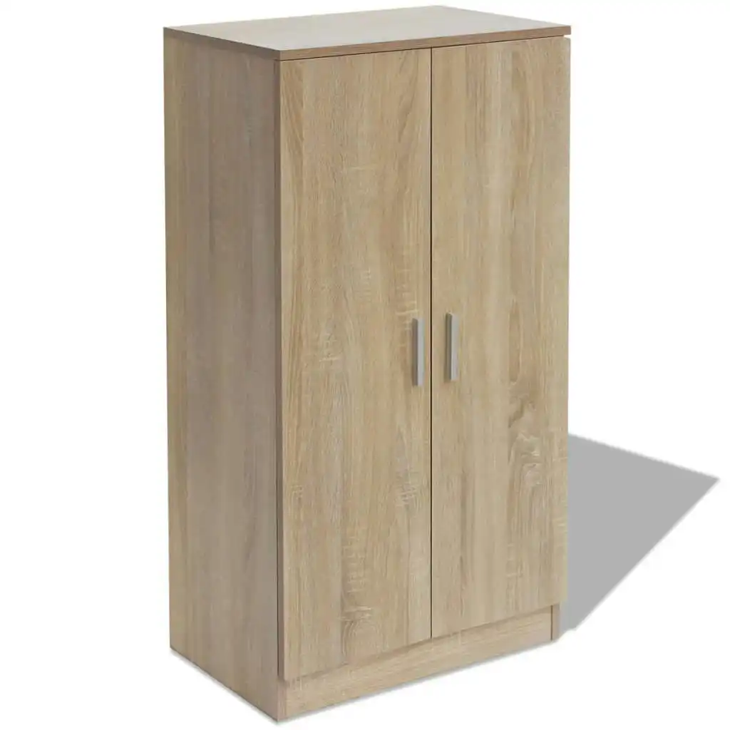 Shoe Cabinet 7 Shelves Oak 243061