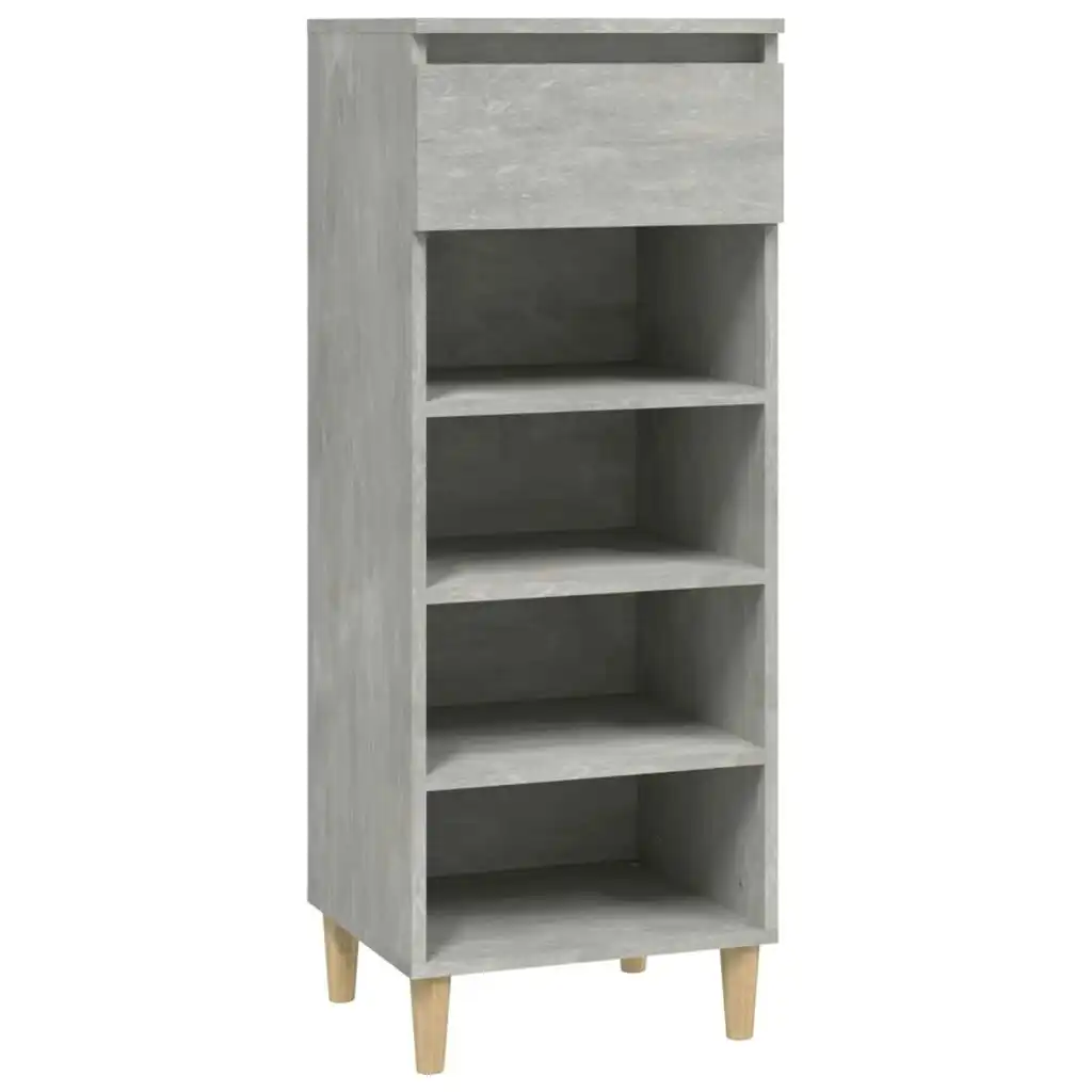 Shoe Cabinet Concrete Grey 40x36x105 cm Engineered Wood 819776