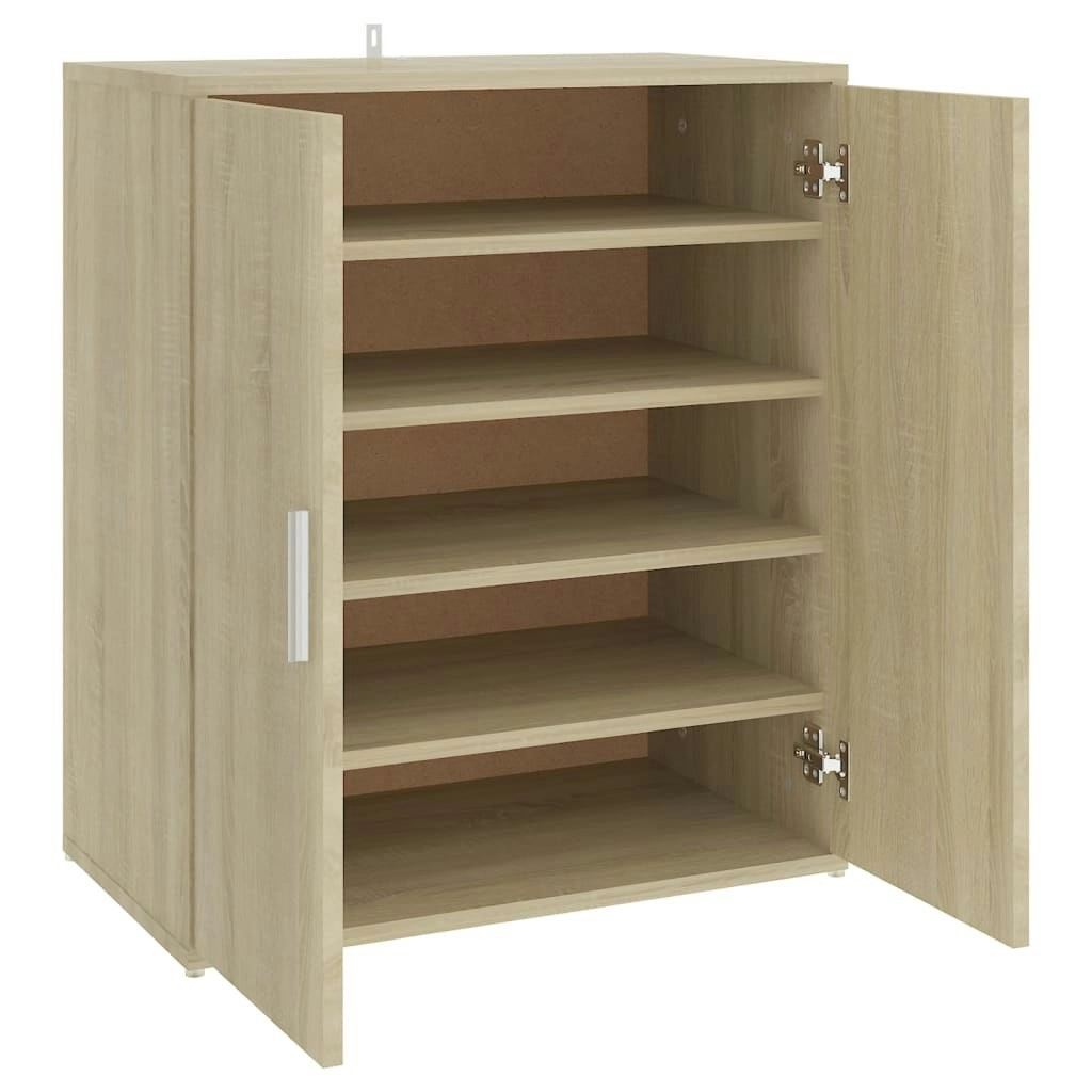 Shoe Cabinet Sonoma Oak 60x35x70 cm Engineered Wood 808921