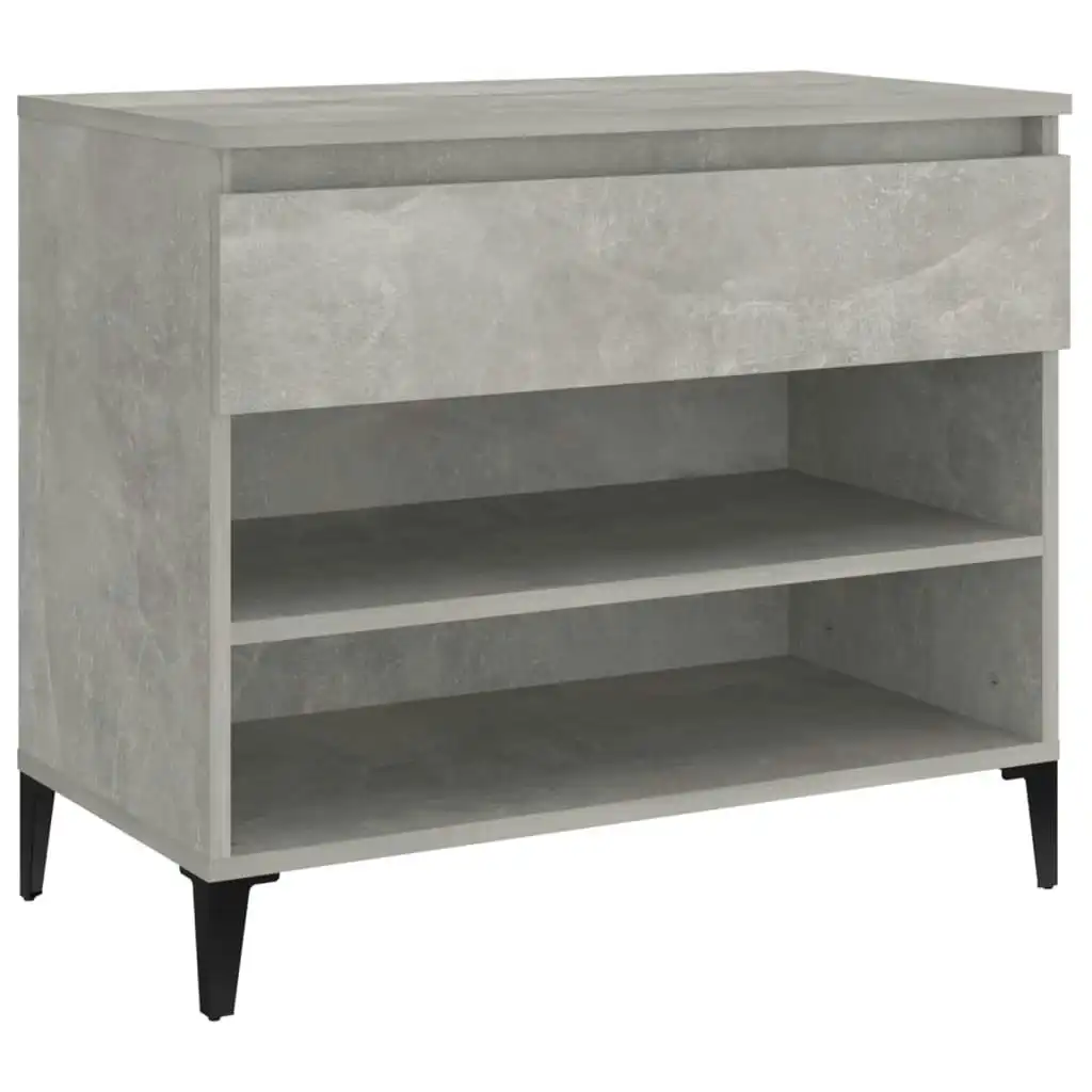 Shoe Cabinet Concrete Grey 70x36x60 cm Engineered Wood 819768