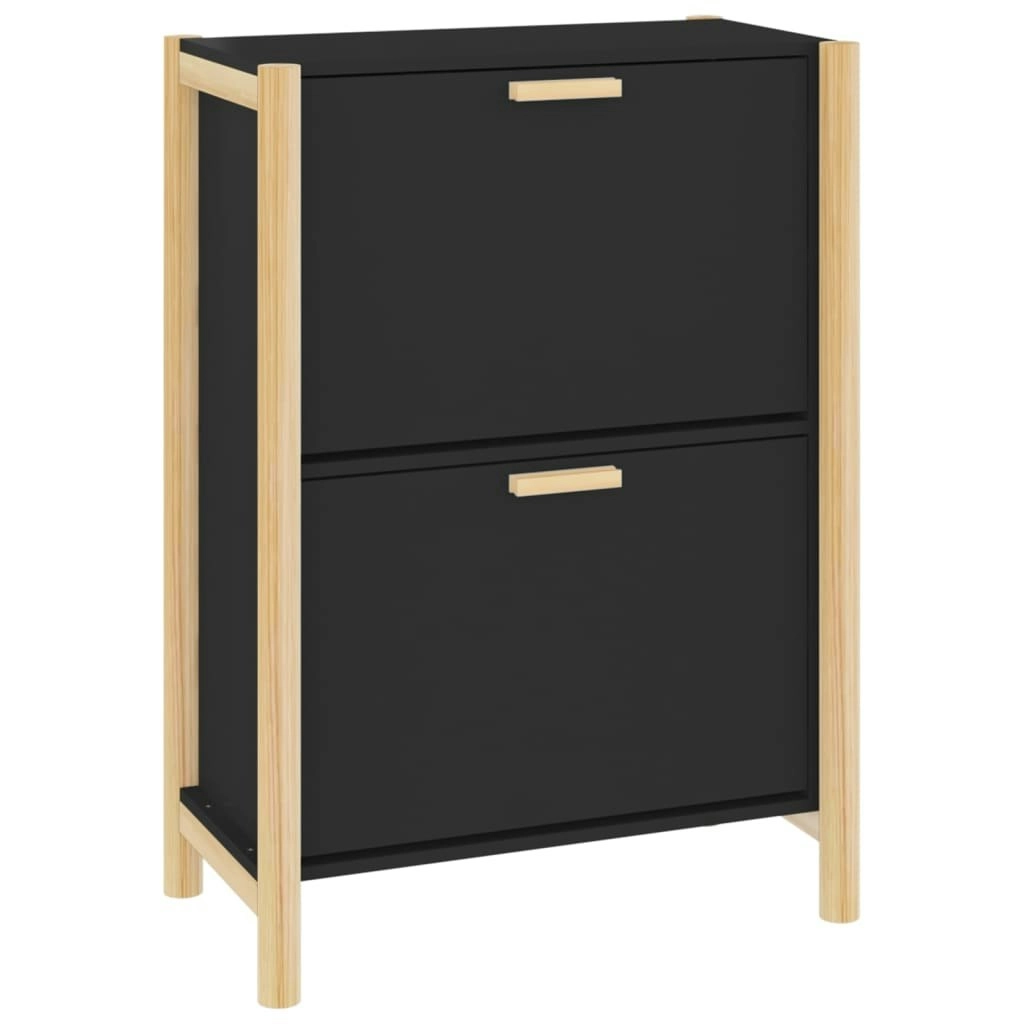 Shoe Cabinet Black 57.5x33x80 cm Engineered Wood 345685