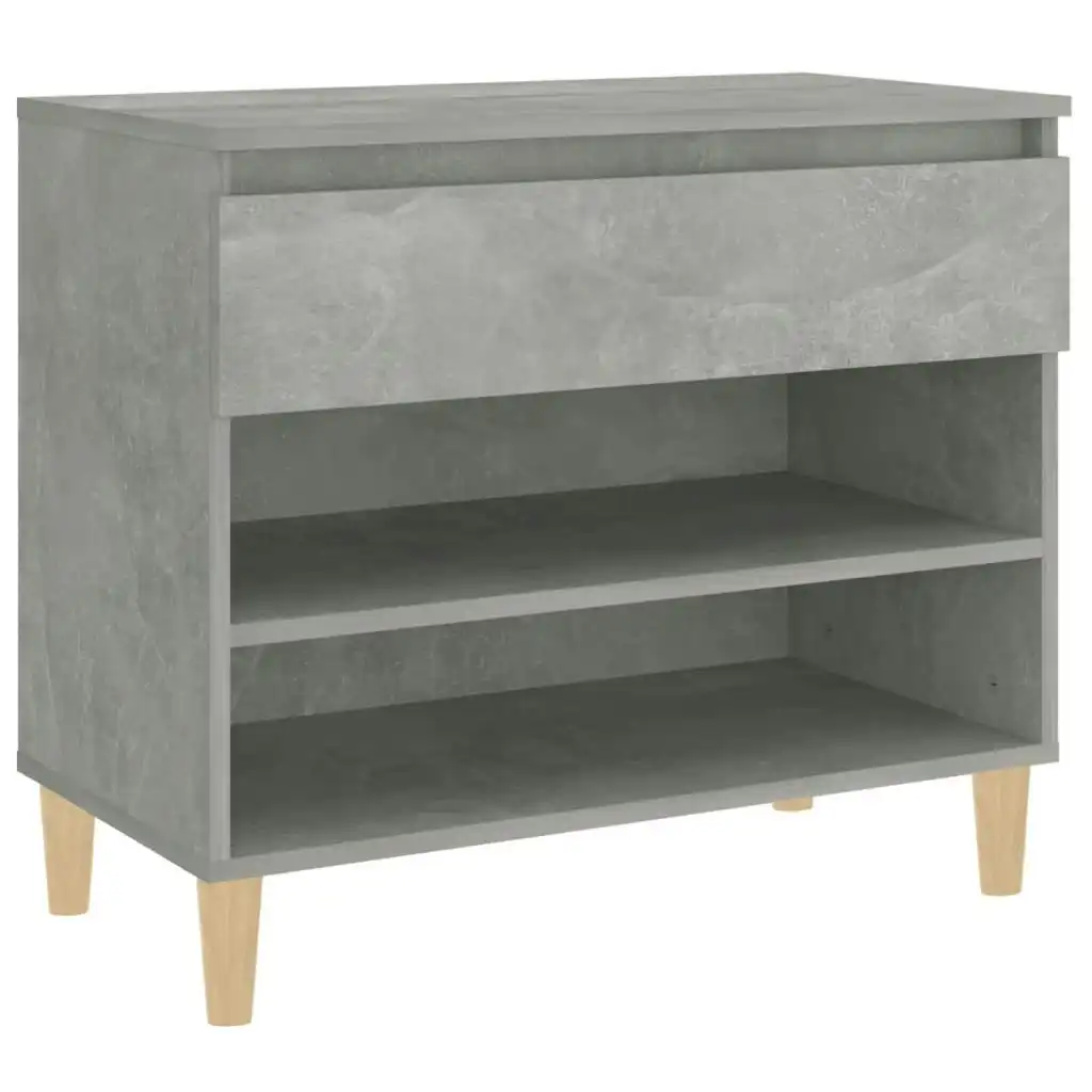 Shoe Cabinet Concrete Grey 70x36x60 cm Engineered Wood 819760