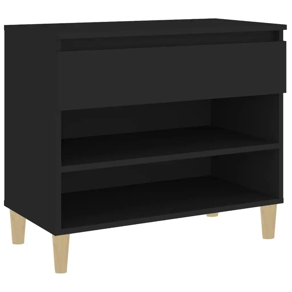 Shoe Cabinet Black 70x36x60 cm Engineered Wood 819757