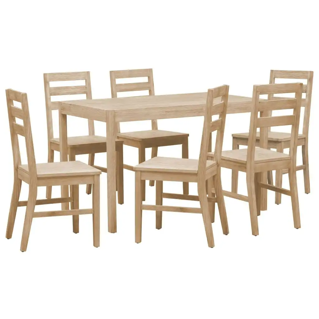 7 Piece Dining Set Solid Wood Acacia 277507