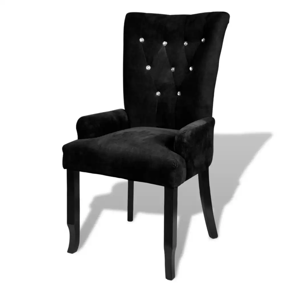 Armchair Black Velvet 240653